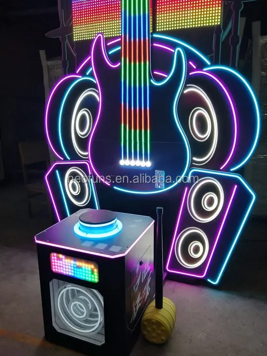 2023 New attractive design crazy guitar hammer hitting sport game machine redemption machine