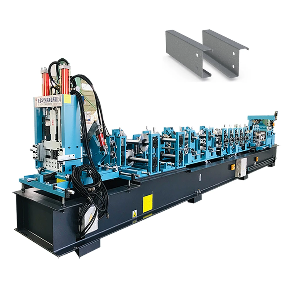 Huaheng Good Price Peb PLC Track and Stud Cold Roller Former CZ Purlin Roll Forming Machine