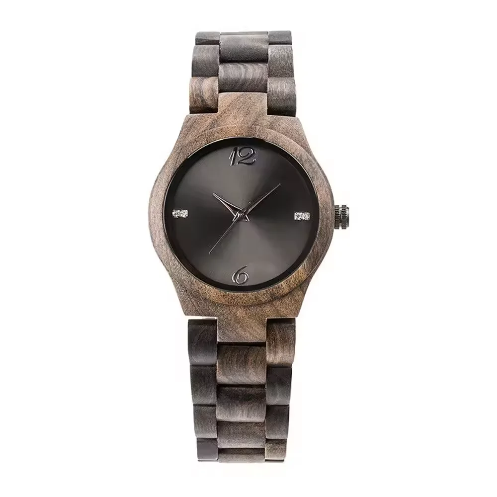 Copper Dial Pure Wooden ECO Friendly Japanese Quartz Movement Exclusive Version Customized logo Wooden Watches for Man