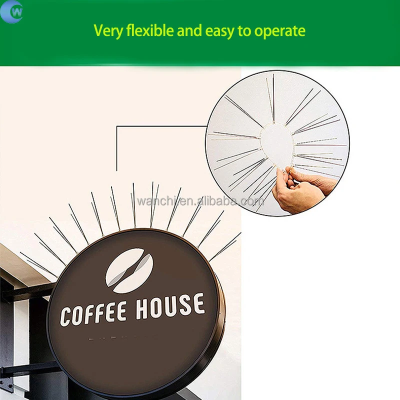 Professional Plastic Bird Spike anti pigeonstainless steel thorn 50cm 20/40/60 nail bird control nail bird spike