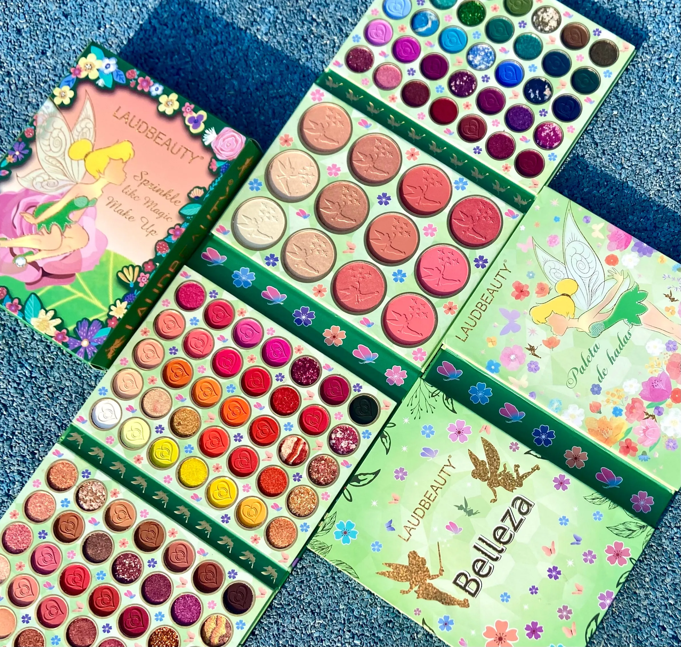 2022 New Arrival Ultramo Style Tinker bell  Campanita 4 Pages Selena palette Long Lasting high pigment eyeshadow  sombra de ojos