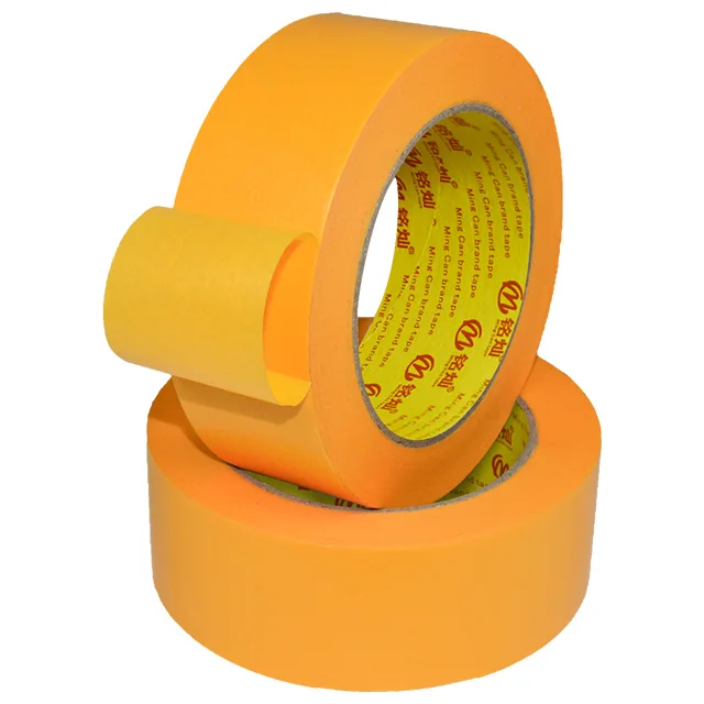Orange painters masking paper tape for painting golf gold golden band washi tape de papel