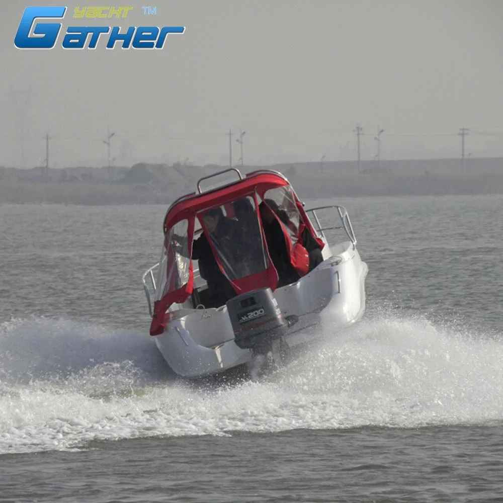 
hot sale 23ft fiberglass walkaround fishing cabin boat 