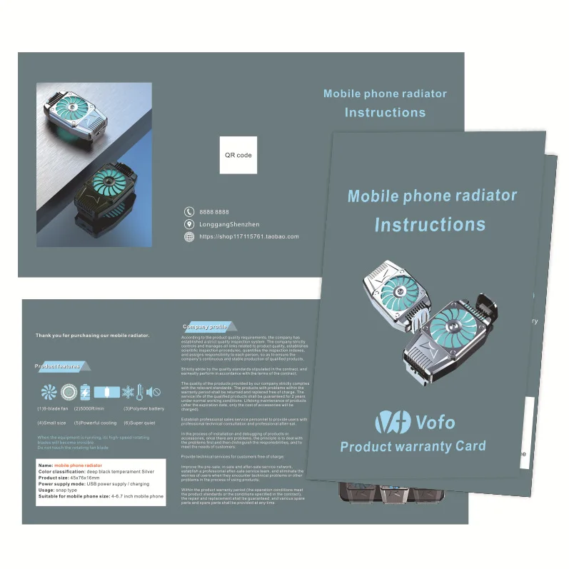 Wholesale Custom Bwatering Timer Printing Smart Watch Product Folding Instruction Manual Book Digital Printing Soft Cover CN;GUA