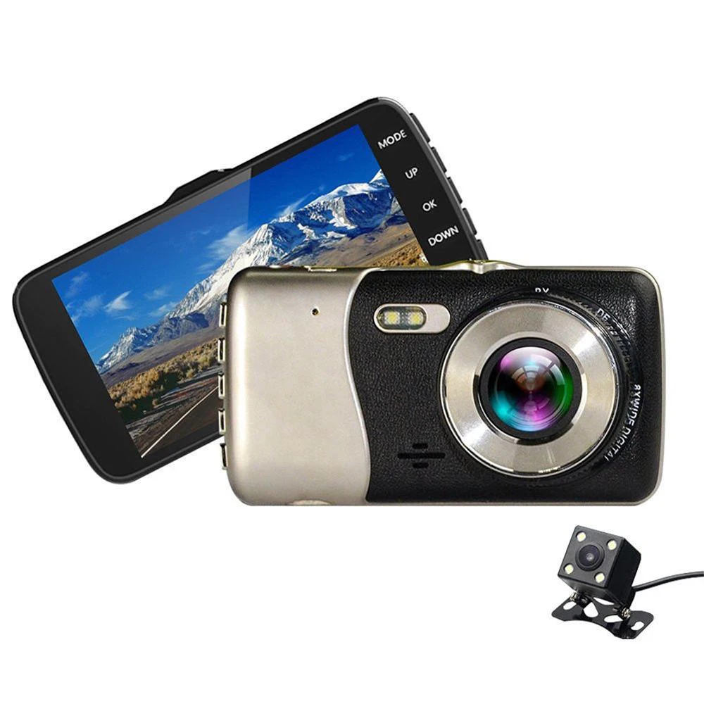 GT800 Car DVR Dash Camera HD 1080P Driving Recorder Video Night Vision Recording Car Black Box Front and Rear View