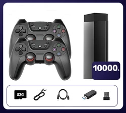 Wholesale TV Game Console H10 Aluminum Alloy Two-Person Handle Mini Handheld Video Home Game Console 20000 Models 2.4G Wireless