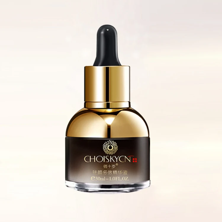 
Luxury black gradient customize 30ml 1OZ glass dropper bottle with black pipette for cosmetic oil 