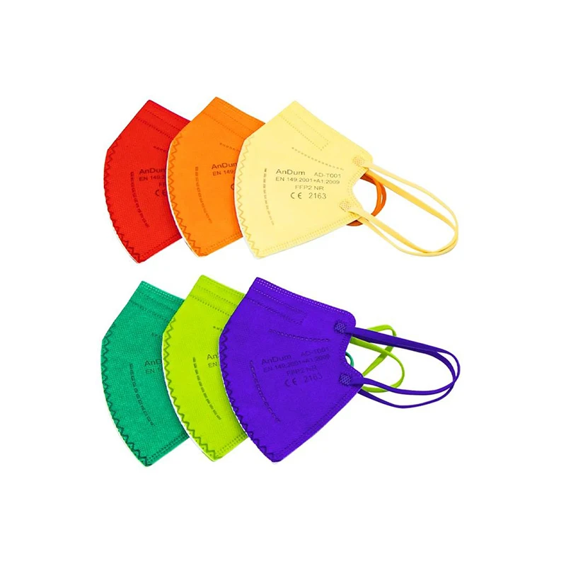 Fashion Design Cute Good Stability 5 Ply Foldable Breathable Kid Ffp2 Mask With Ce Certificate