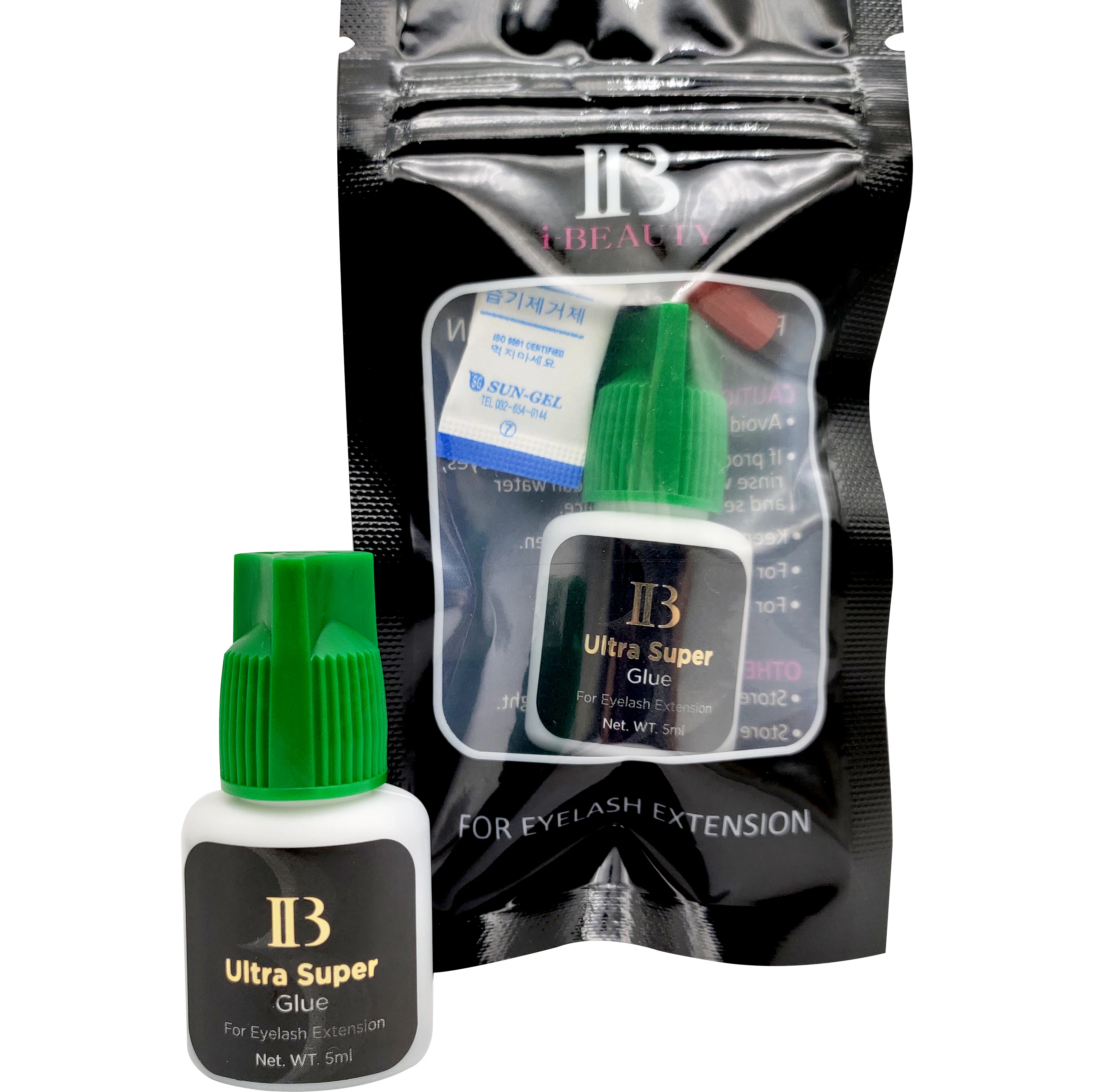 Original i-beauty glue IB Ultra Super glue green top 2s drying time glue Eyelash extension waterproof adhesive
