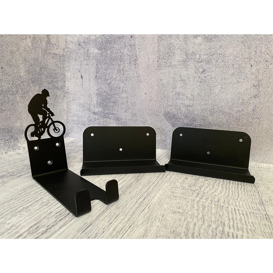 Home Indoor Display Horizontal Hook Holder Steel Sheet Metal Hitch Bike Rack Wall