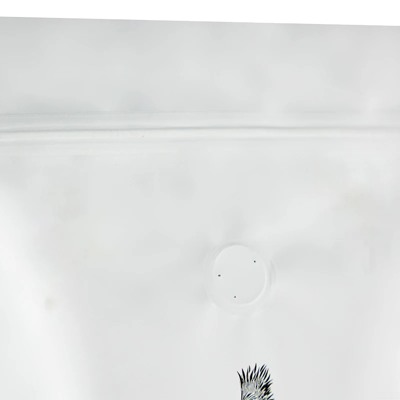 Eco Friendly Modern 28G 170Microns PA/VMPET/PE Matte Finish Inventory Foil Degassing Valve Coffee Stand Up Packaging Bags