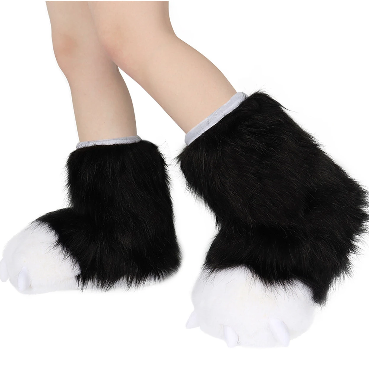Manufacturer Direct Sales Faux Fur bottom Bear Paw Slippers