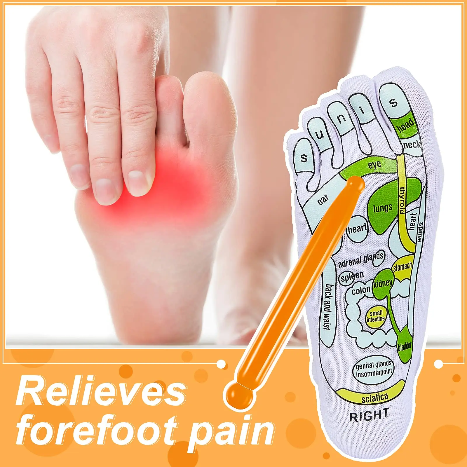 HEHE Low MOQ Wholesale Acupuncture Point socks reflexology socks acupressure reflexology socks men