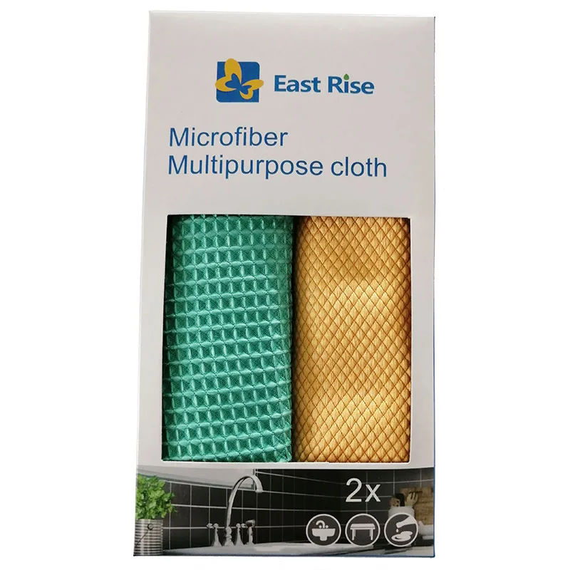 Super practical microfiber household cleaning cloth set of 2 different purpose color box pack (62314985176)