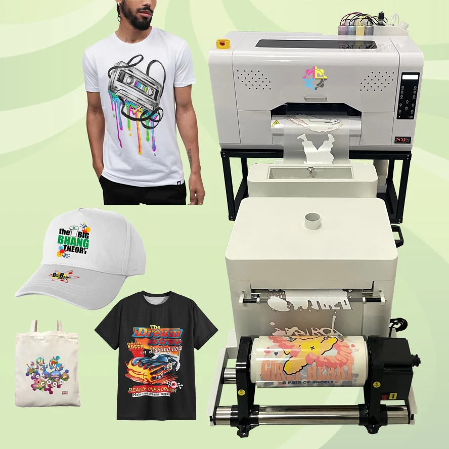 Cloth Printing Machine T-Shirt Semi-Automatic Dtf  Powder Shaker 30Cm 2023 Dtf Printer With Rip Software