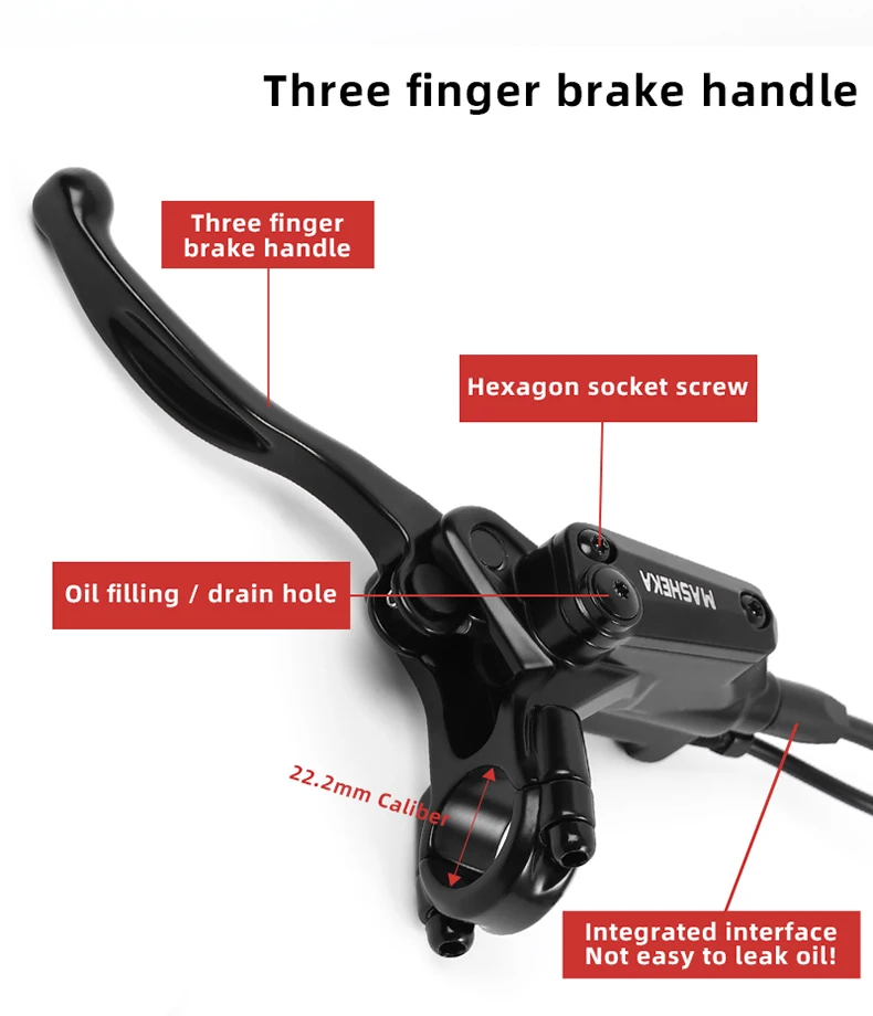 OEM  Bike HB680 4 piston hydraulic brake with parking function three wheel electric scooter brake electric three wheel bicycle