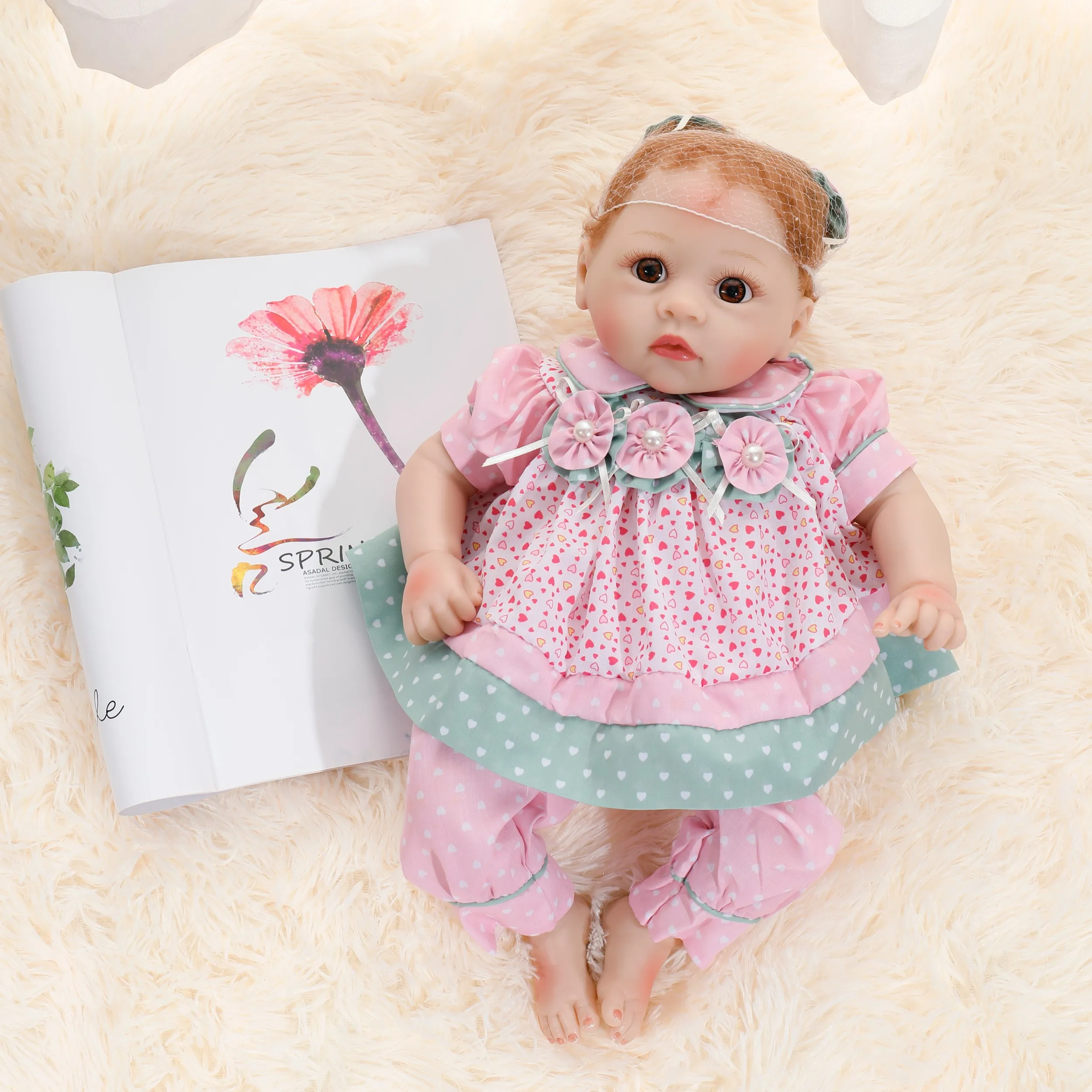Factory Direct Alive Lifelike Full Body Silicone Doll 18 Inch Vinyl Newborn Reborn Baby for Kids Mini Cute Soft