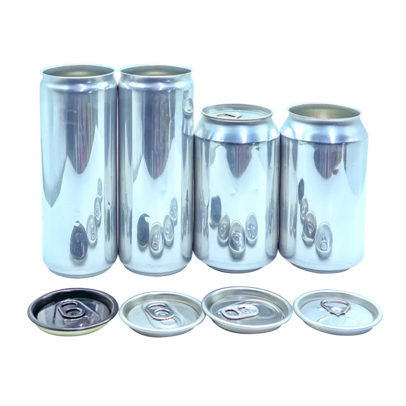 Empty printed Aluminum metal Can 330ml 250ml 355ml 500ml standard sleek cans With Eoe Lid For soda drink Beverage Beer Packaging