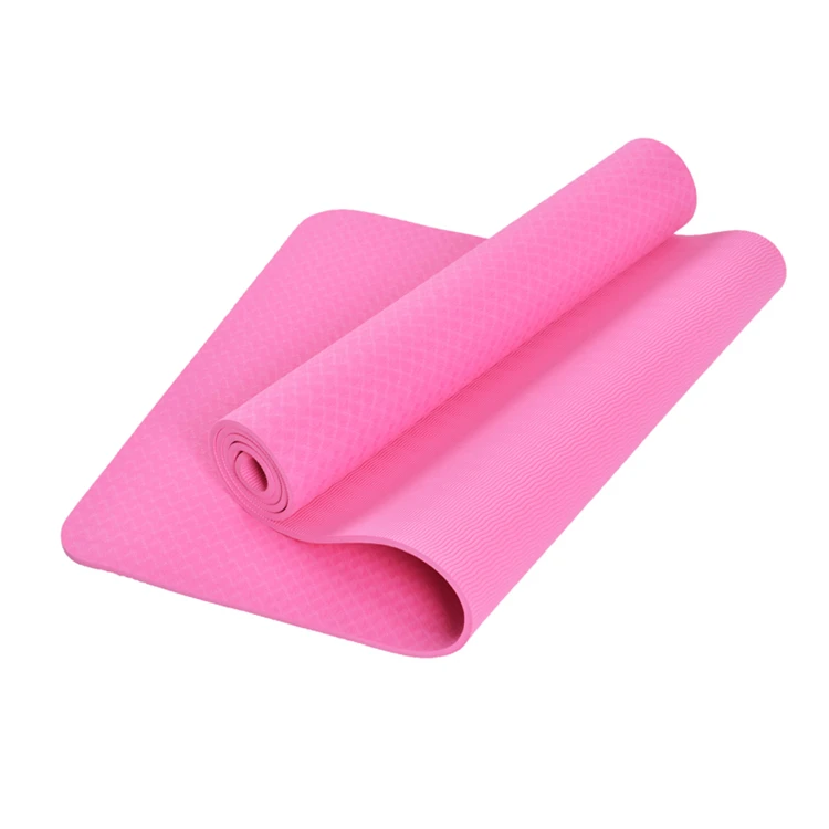 SHENDGE High Quality Embossed Natural Material Anti Slip Pu Purple Green Thick Custom Logo TPE Yoga Mat For Woman