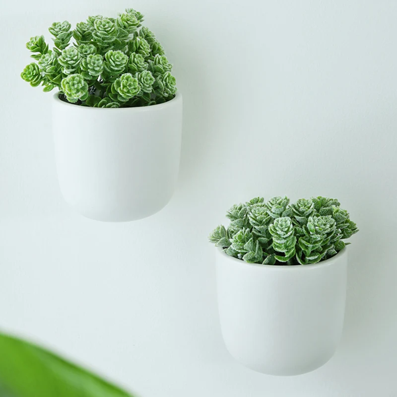 Easy Mounting Wall Planter Elegant Design Wall Decoration for Indoors Balcony and Garden Ceramic Hanging Plant Pots