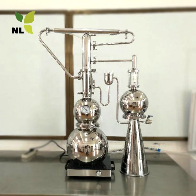 10L Gourd shaped distiller essential oil distillation equipment for essential oil and hydrosol