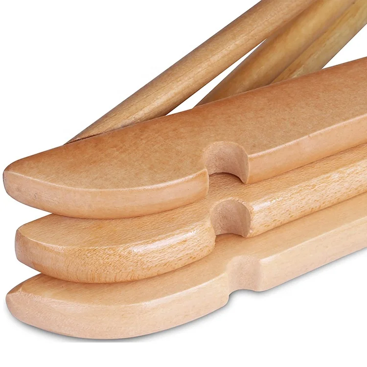 Custom logo wooden suit hangers wooden coat hangers dresses suits wood clothes hanger