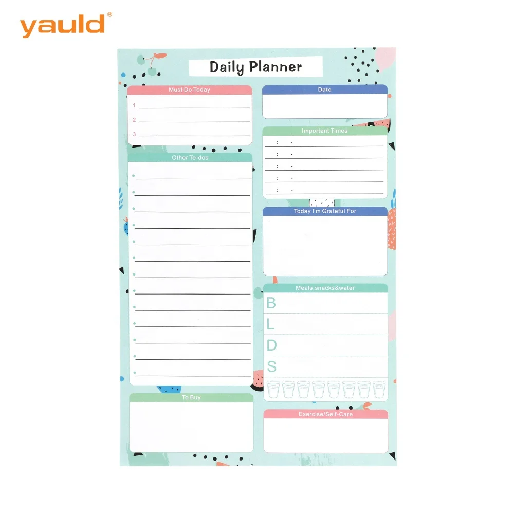 Симпатичный липкий блокнот пользовательский напечатанный логотип ежедневная запись планировщик блокнот