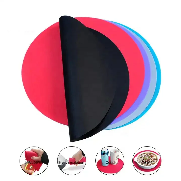 12 Inch Premium Non-stick Silicone Baking Mat Round Silicone Baking Mat circular anti-slip heat resistant table mats