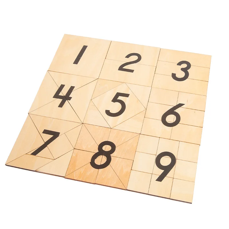 Children act study materials kids educational toys Wooden Montessori mathematics special digital segmentation patchwork game