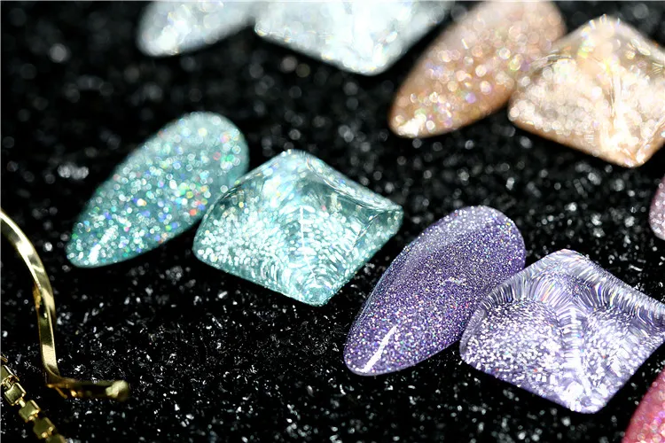 hot sale china factory supplier wholesale popular  nail art HOLOGRAPHIC DISCO   gel nail polish