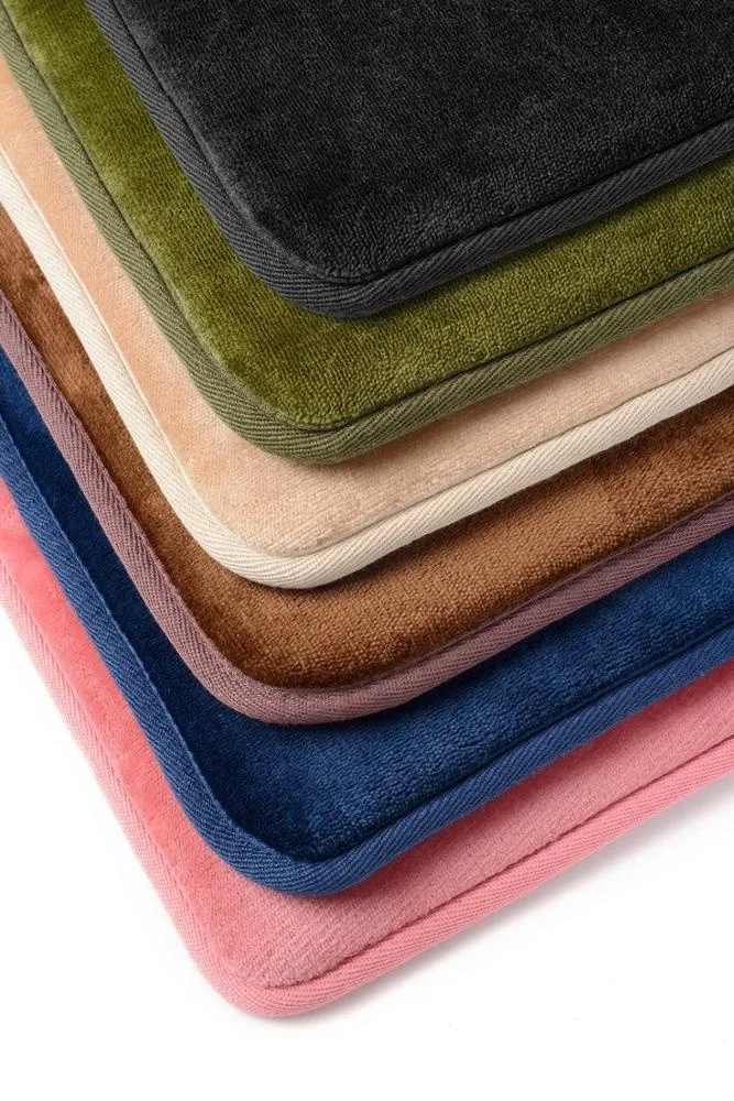 High Quality Extra Soft Velvet Non Slip Absorbent Bathroom Mats 3 Piece Memory Foam Rugs Sets