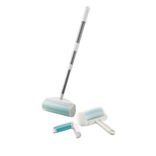 3 в 1 Набор роликов для ворса с крышками 3-секционный телескопический металлический ролик длиной 39-80 см