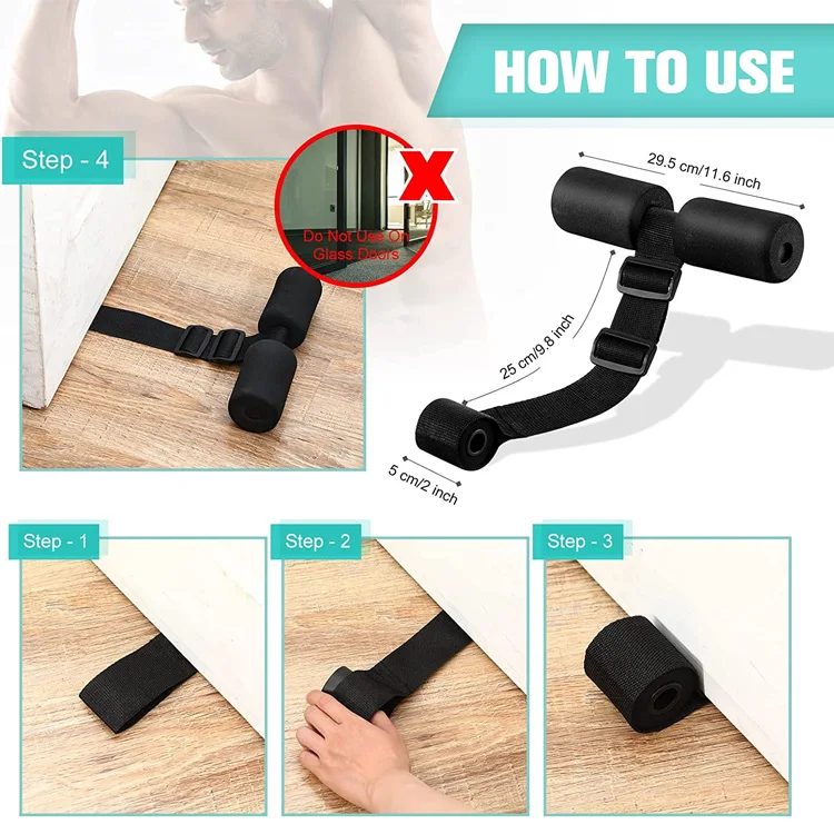 Nordic Hamstring Curl Strap Ab Workout Gear Used for Hamstring Nordic Curls Spanish Squats