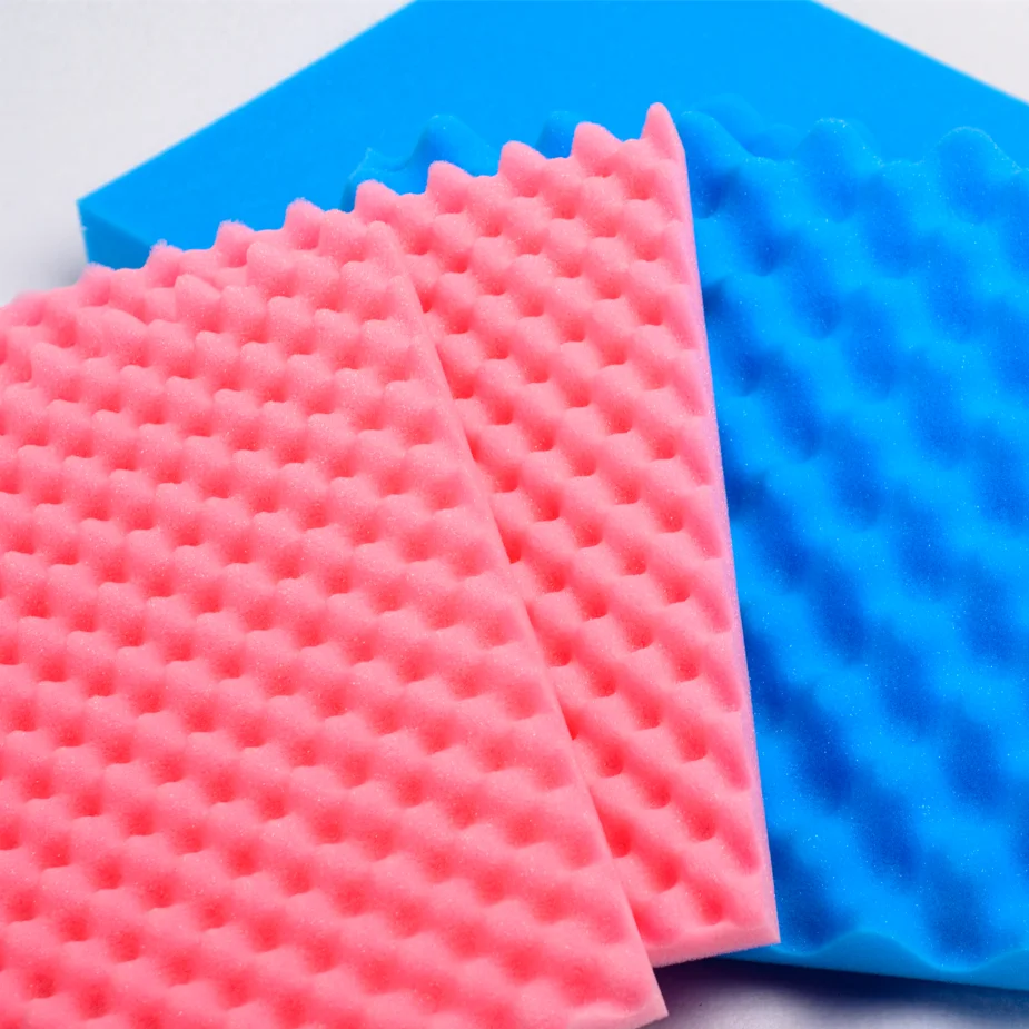  Wholesale Acoustic Materials Foam Factory Supply Wave Crest type PU Sound Proof Noise Reduction Absorb