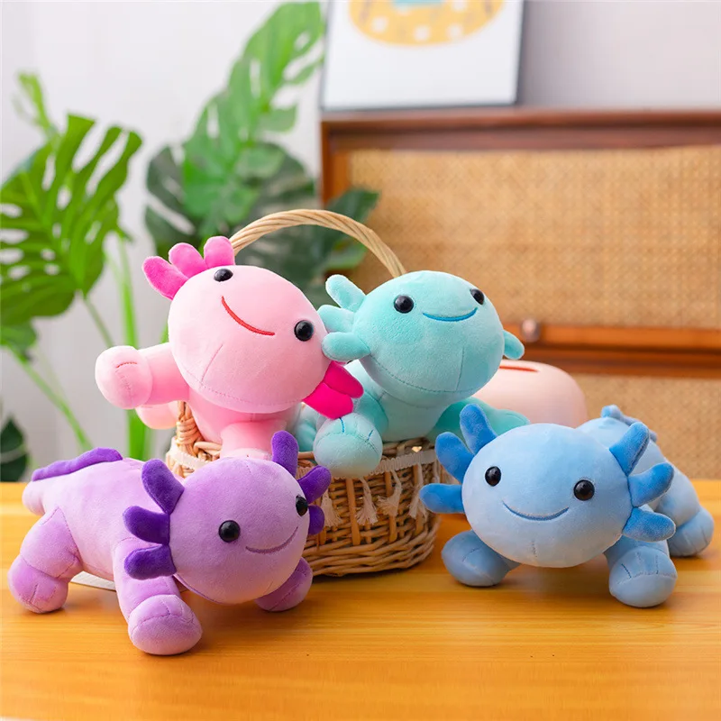 Wholesale Cartoon Axolotl Plush Toys Soft Cute Axolotl Stuffed Animal Pillow Doll Comforter for Kids Birthday Party Gift