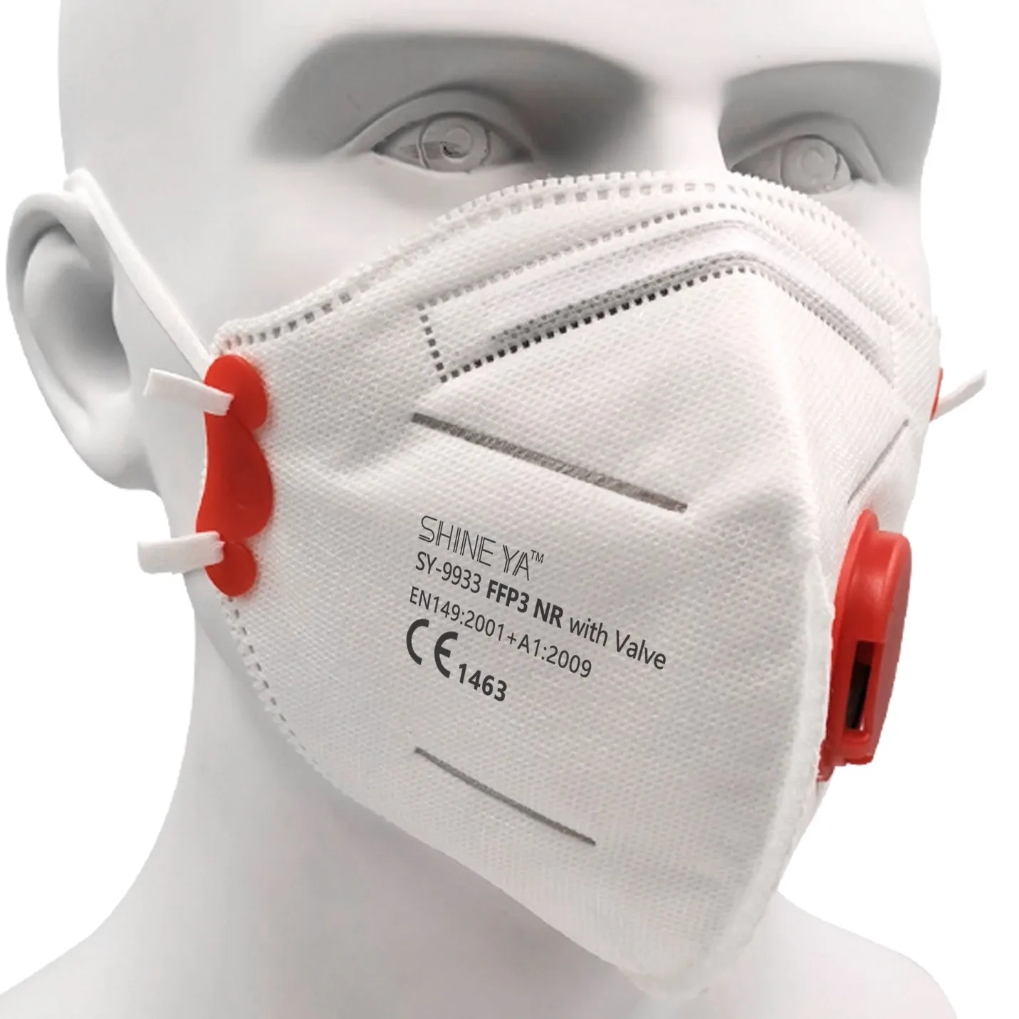 ShineYa EN149 CE P3 4 Layers Anti Dust FP 3 FFP 3 Face Masque Face Masker Respirators Masks with FP3 FFP3 Filter Valve