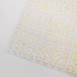 10 pcs Professional 3D Nail Sticker Nail Decoration Custom Designers Nail Art Stickers