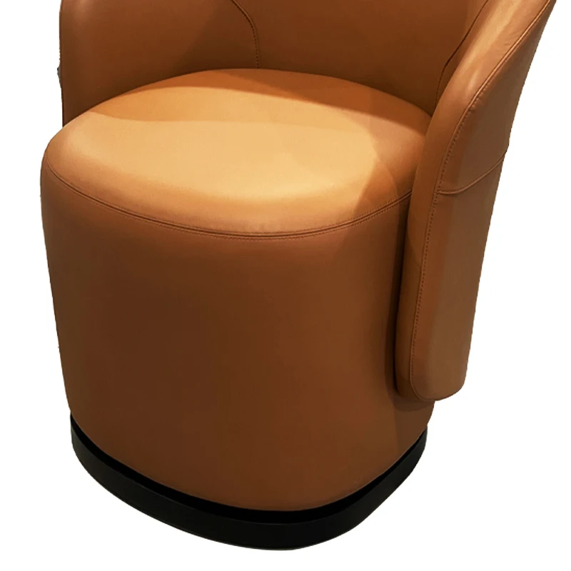 French Luxury Bedroom Swivel Chair with Minimalist Backrest Dressing Chair Customisable Small Sofa Home Furniture