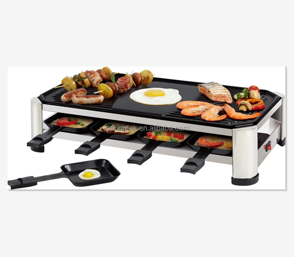 1500W Raclette Table Grill Electric Indoor Cheese Raclette