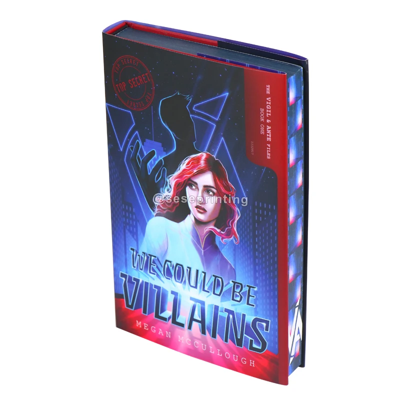 Custom Self-publishing Book Printing Hardcover Black and White Printing Hardcover Sprayed Edges Novel Book Printing