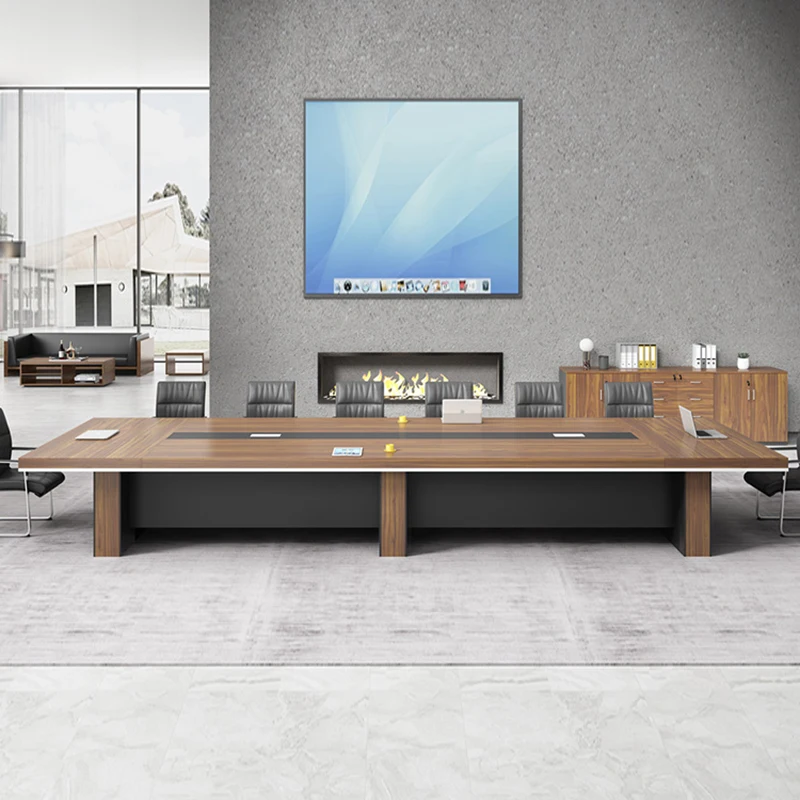 Удобное для пользователя управление кабелем традиционный деревянный офисный стол конференций