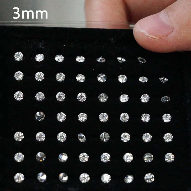 Starsgem manufacturers wholesale 1mm to 3mm flawless colorless lab real small size white DEF VVS loose stone melee moissanites