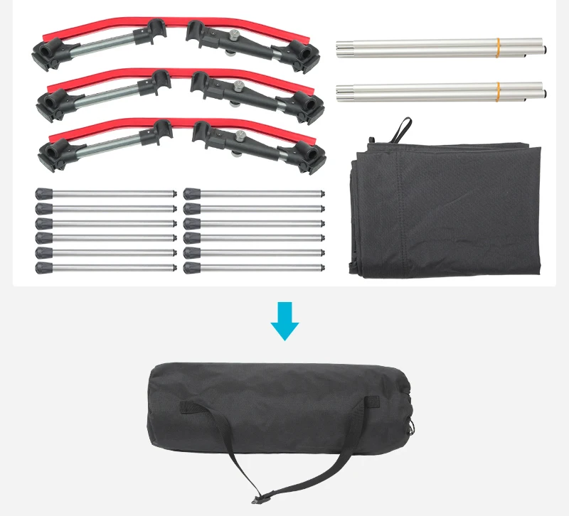 Lightweight Canvas Oxford Folding Camping Bed Cot with Carry Bag