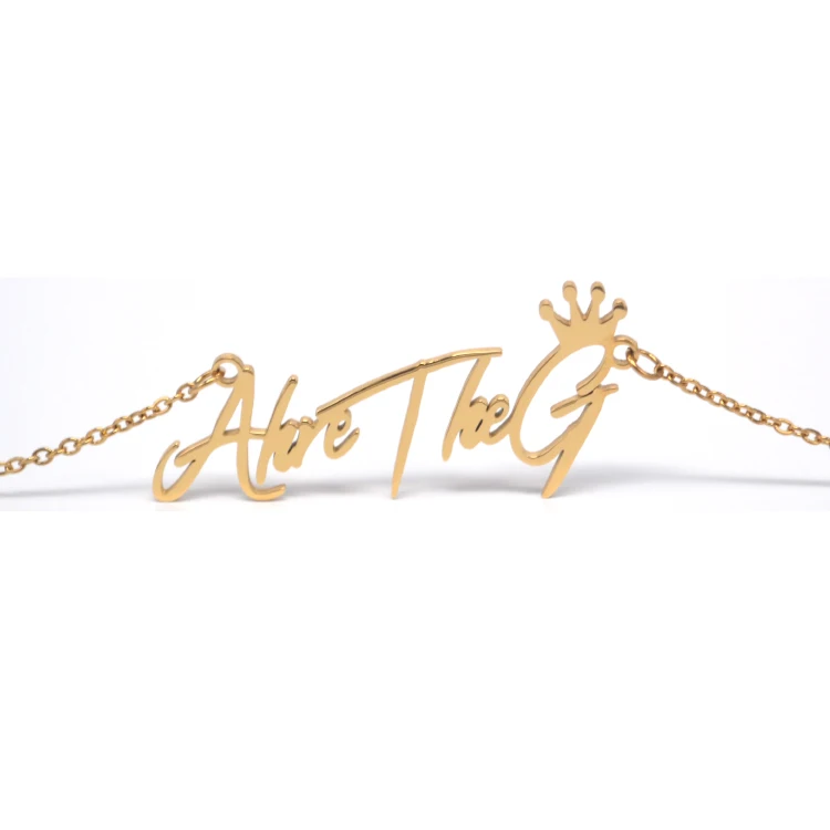 Custom Gold Plated Stainless Steel Personalized My Name Necklace