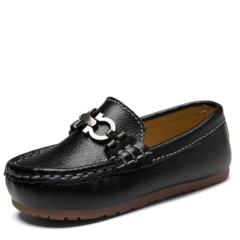 Дышащая кожаная обувь, модная детская обувь с перфорацией