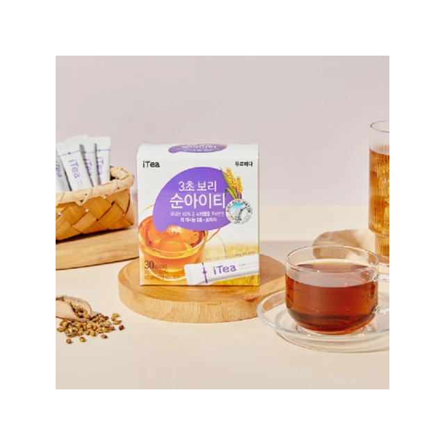 [PURUMEDA] ------ KOTRA Barley iTea 30T organic korean ingredient no dextrin no synthetic additives mix powdered