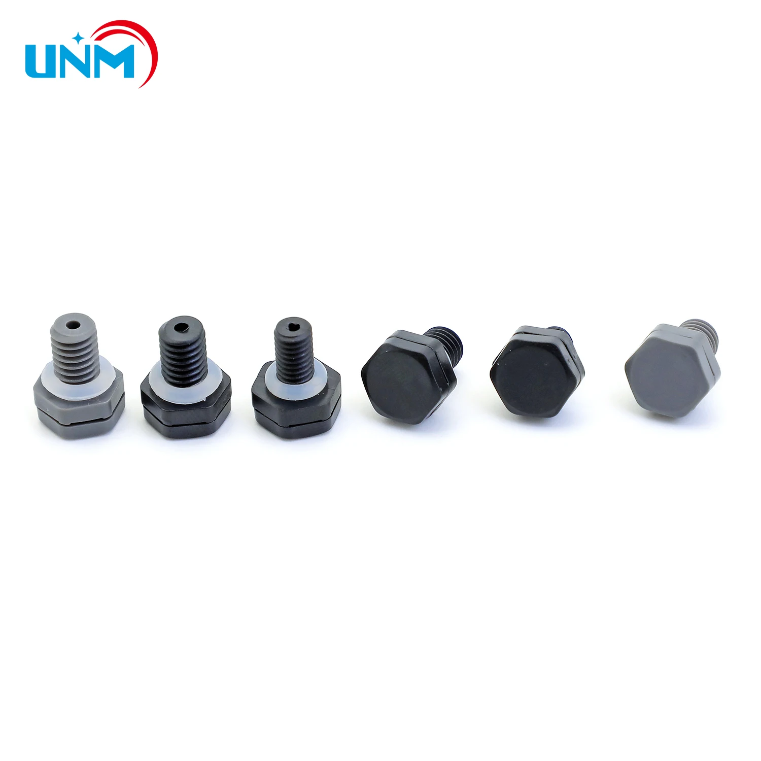 UNM M6 Black Waterproof Breathable Screw Valve for Outdoor Lighting Automotive Headlamps Application