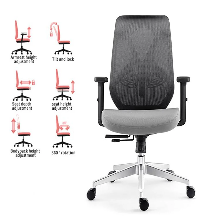 custom Professional Standard Size ergonomic high adjustable office High Back Computer executive high back mesh Office Chairs