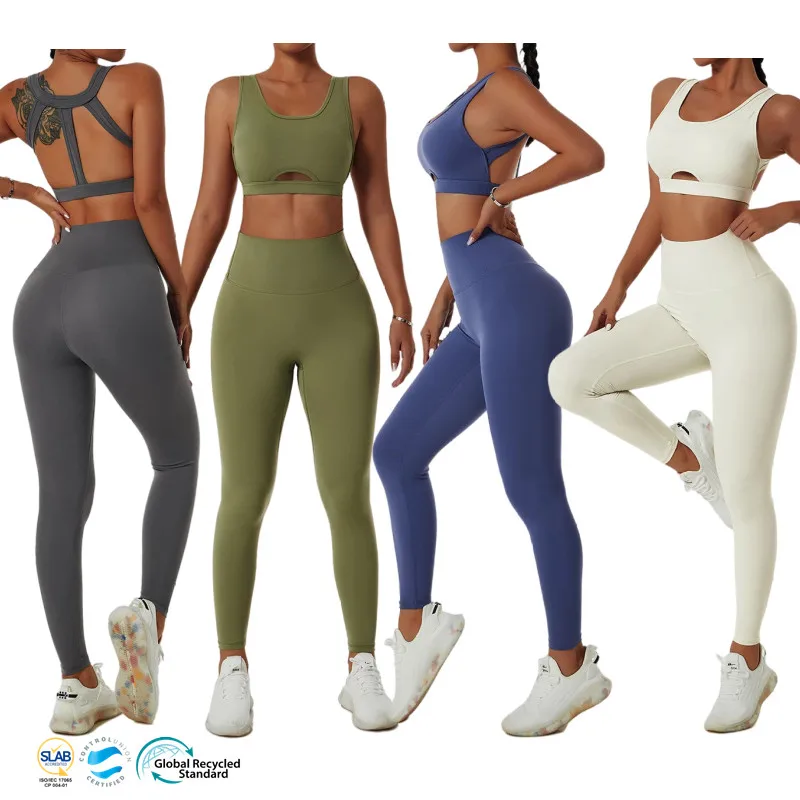 custom 2 piece workout gym legging clothes outfit active sports wear fitness women yoga sets