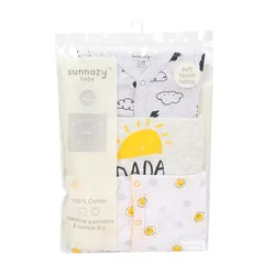 sunnozy  Wholesale infant and toddler cotton soft long sleeve Jumpsuit printing knitted 3 pcs set baby  Outfits Clothes